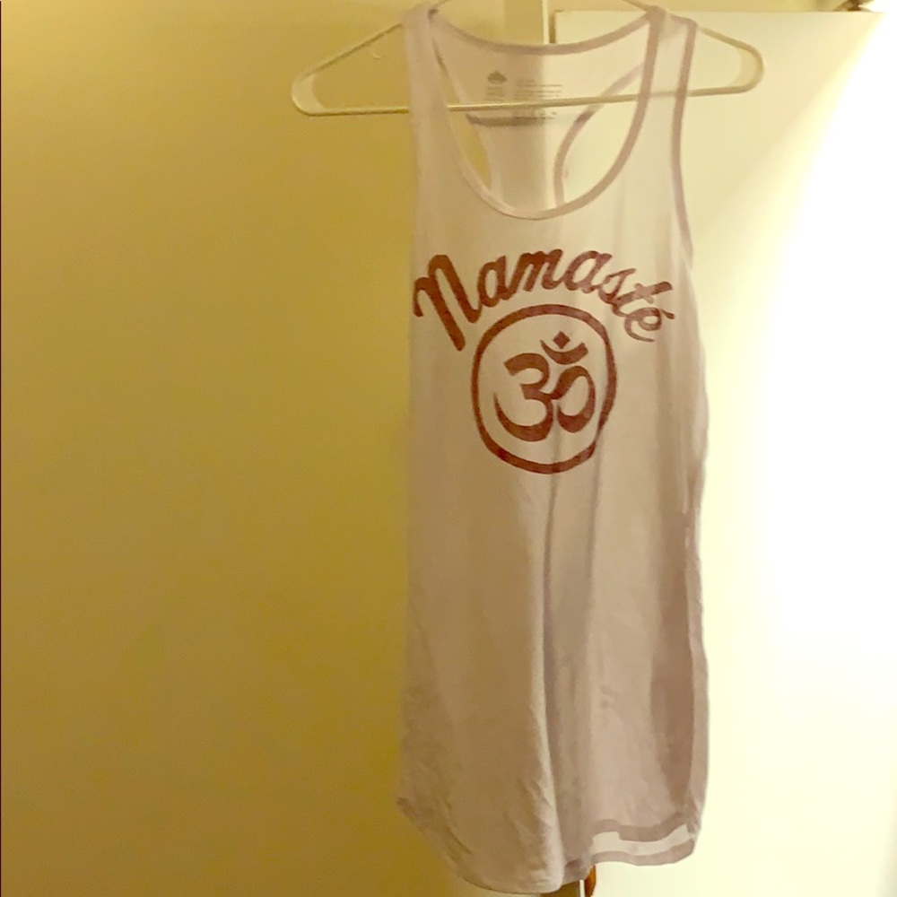 Long “namaste” yoga tank